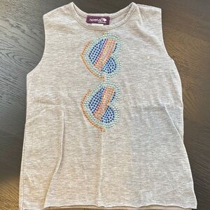 Sparkle & Fade Kids Gray Tank with Vibrant Pattern